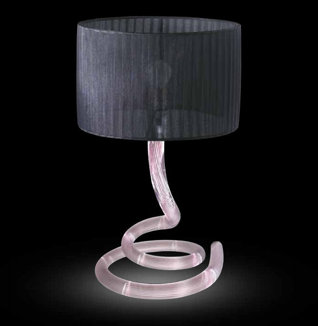 Italian lamp with clear Murano glass bae