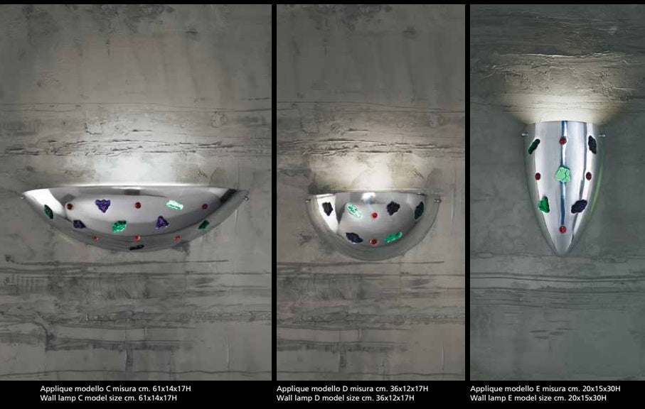 Uccello Di Fuoco Collection - Murano glass wall lamp in 3 shapes