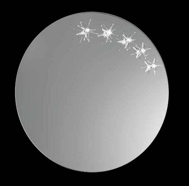 Stelle Specchio - Luxury round mirror with murano glass stars made by Reflex