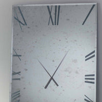 Close view of designer clock made in Italy