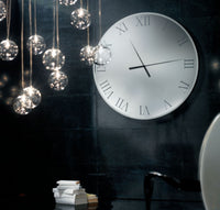 Clock with various  glass  finishes by  Reflex