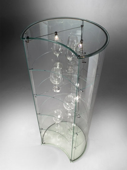 Luna Vetrine - glass display cabinet overhead view