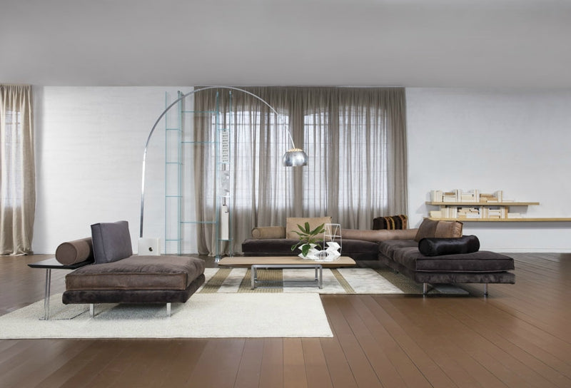 View of the Luxury modern modular sofa by Il Loft made in Italy in Gray