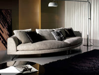 Modern Luxury round white leather sectional by I4Mariani made in Italy