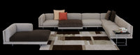 View or Modern Luxury Galaxy sectional by Il Loft made in Italy on a black background