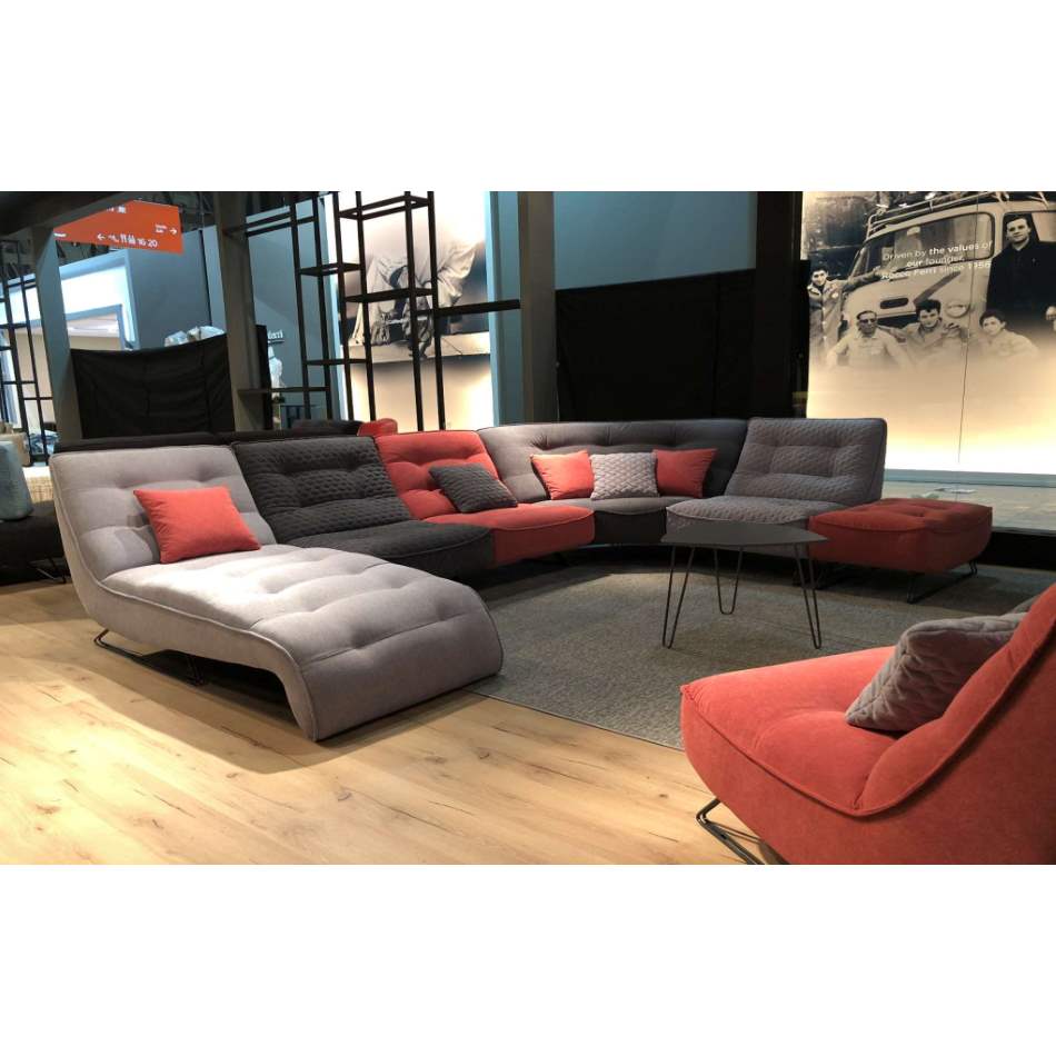 Isola - Modern sectional and sofa in fabric  made in Italy