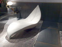 Oasis Chaise - in white leather