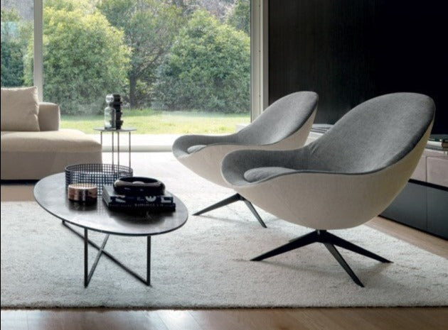 Soor Chair - Modern swiveling sofa chairs by Desiree made in Italy