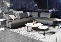 Italian sofa / sectional with adjustable backrests